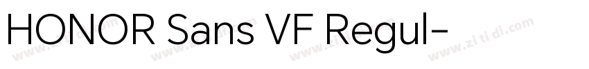 HONOR Sans VF Regul字体转换
